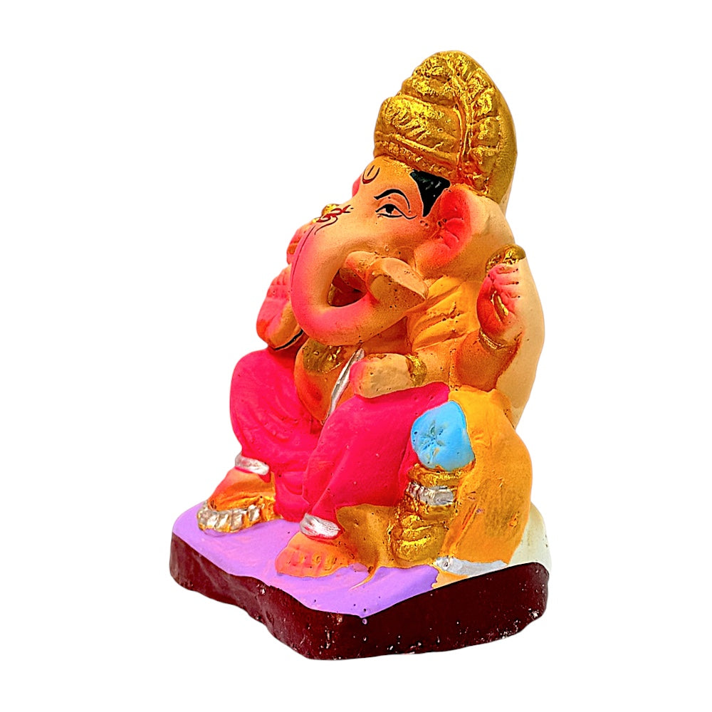 Eco-Friendly Clay Ganesha, 4" (MOQ=36 pcs)