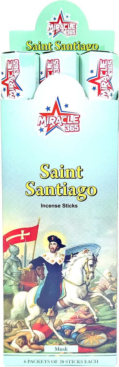 Saint Santiago incense sticks (6 tubes of 20 sticks each) fragrance Musk (MOQ=10pc)