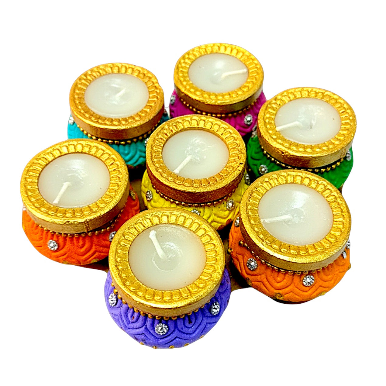 7Pc Round Matki w wax (Ball Chain) (MOQ=CS12)