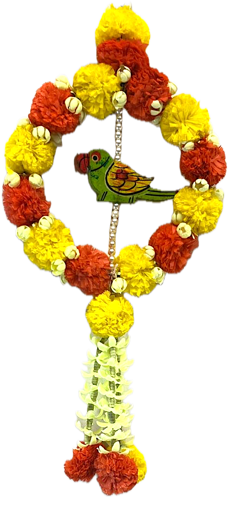 Floral circle hanging with traditional design (Thoran) (MOQ=ea)