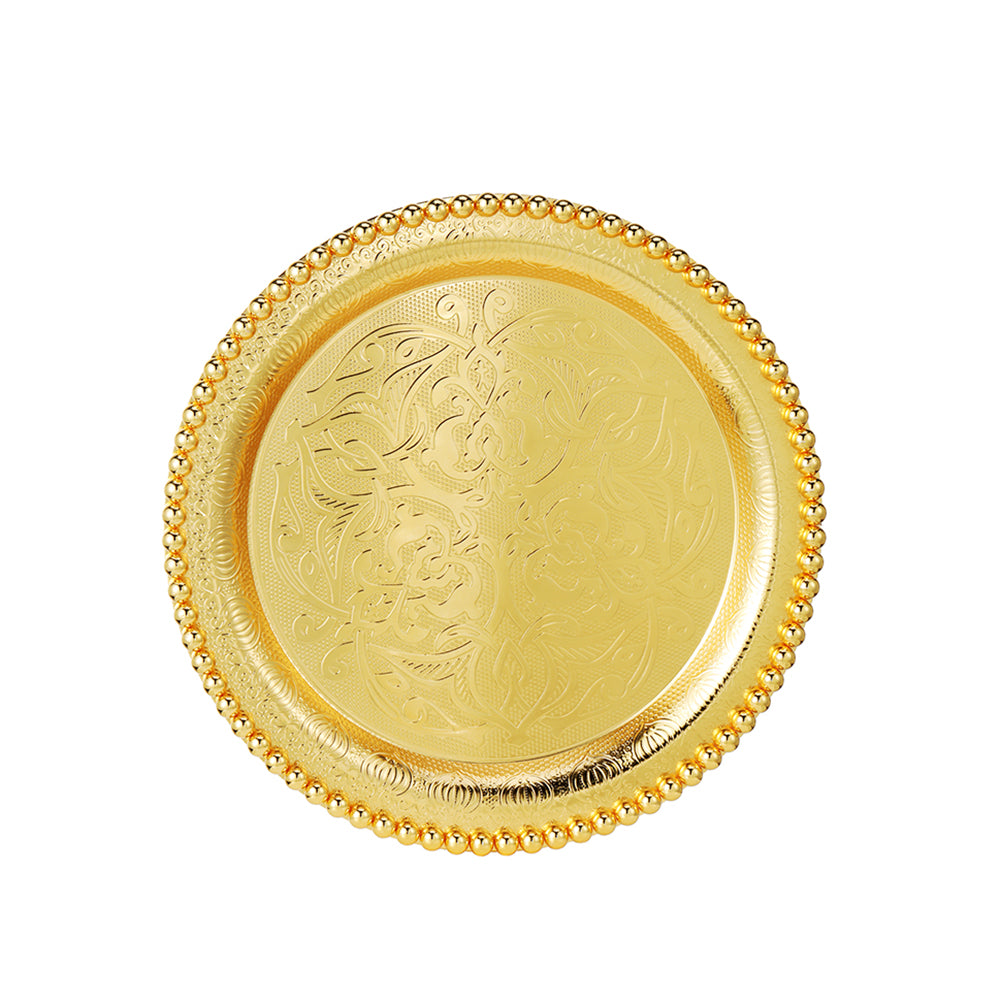 Gold colored plate 8.8 inch