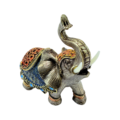 Elephant with Blue stone decoration 5.5" (MOQ=ea)