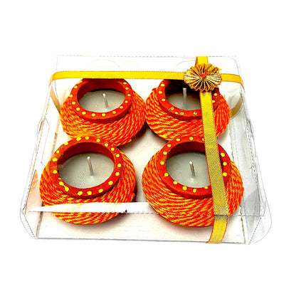 Diya 4 pack with wax x36pc