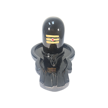 Shivling 12" (Black Marble) (MOQ=ea)