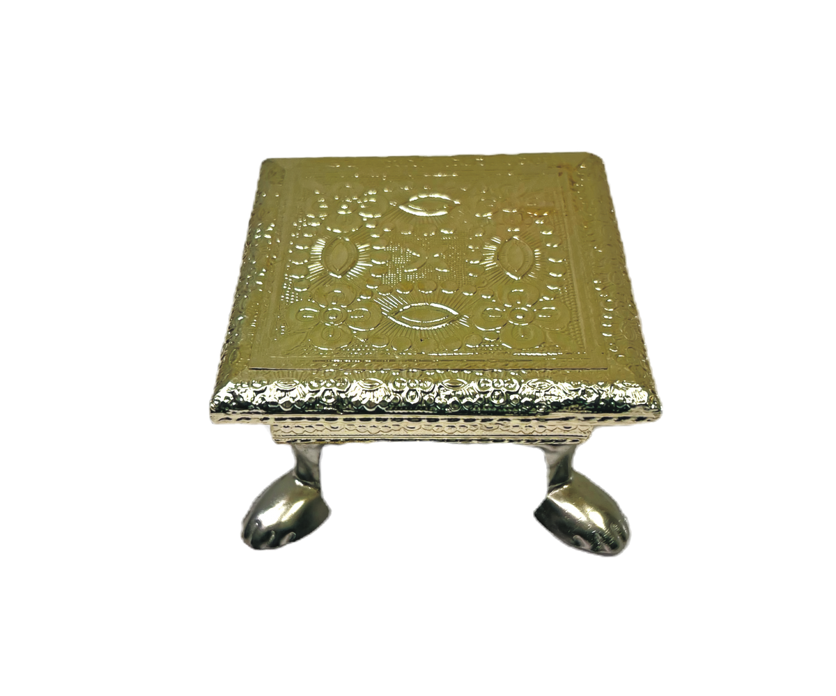 4 inch pedestal wood and german silver 80752050404(MOQ=ea)
