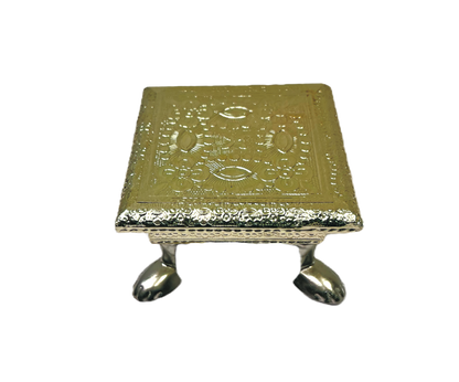 4 inch pedestal wood and german silver 80752050404(MOQ=ea)
