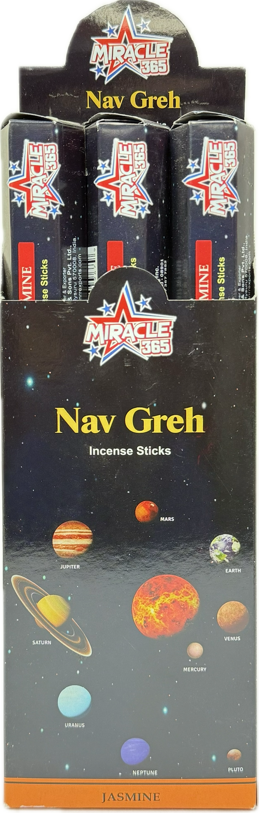 Miracle 365 Navgreh ( nine planets)(6 tubes of 20 sticks) frag Jasmine (MOQ=10pc)