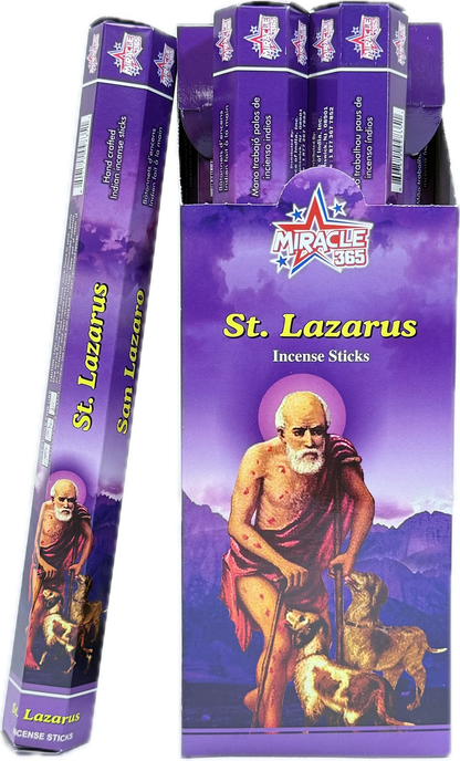 Miracle 365 San Lazaro incense (20sticks * 6 tubes) 10 Packs (MOQ=10pc)