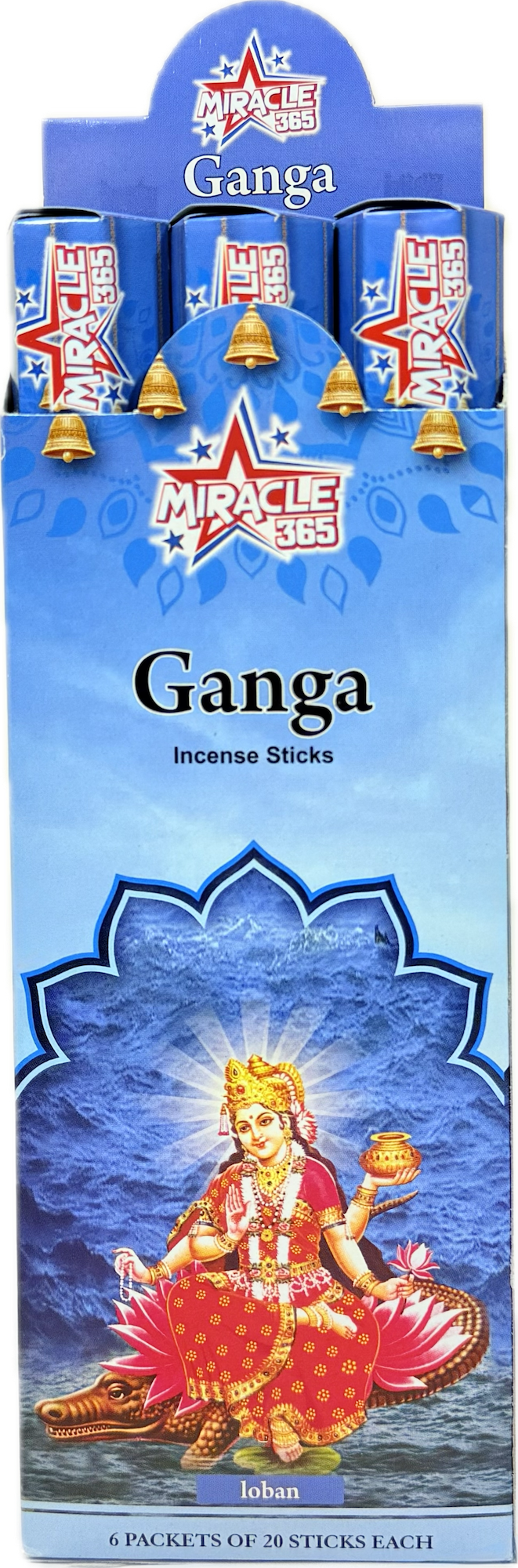 Ganga incense sticks (6 tubes of 20 sticks each) fragrance LOban (MOQ=10pc)