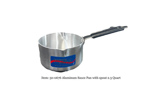 Sauce pan Aluminum W:7" H: 3.75" 50-0676 (MOQ=ea)