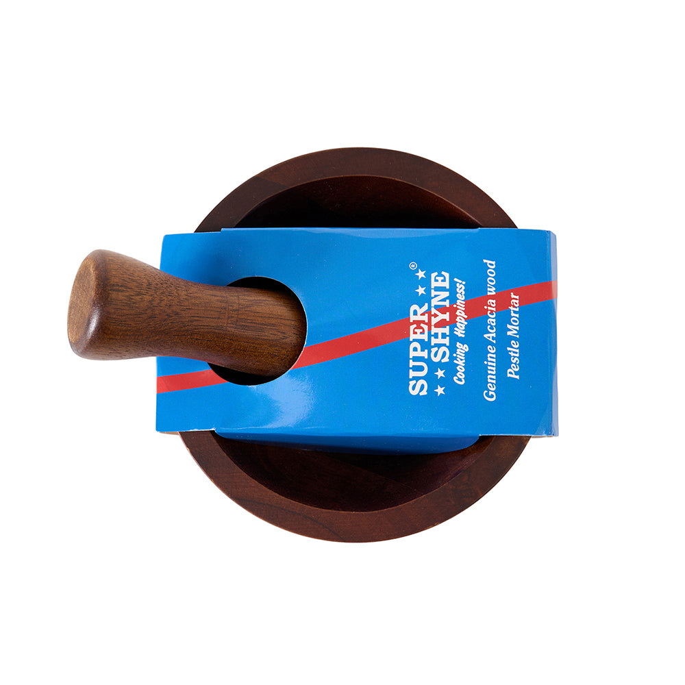 Pestle Mortar Acacia wood  H: 4" W:5.5"