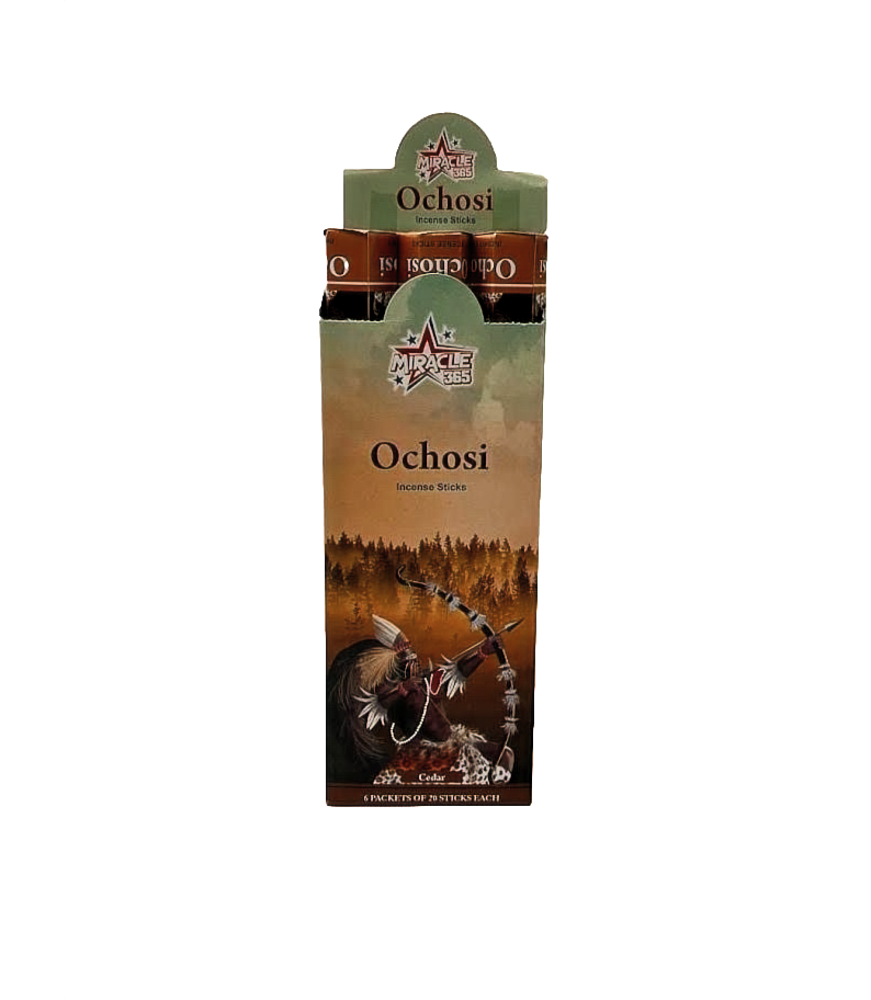 Ochosi Incense sticks fragrance cedar (6 tubes of 20 sticks each (MOQ=10pc)