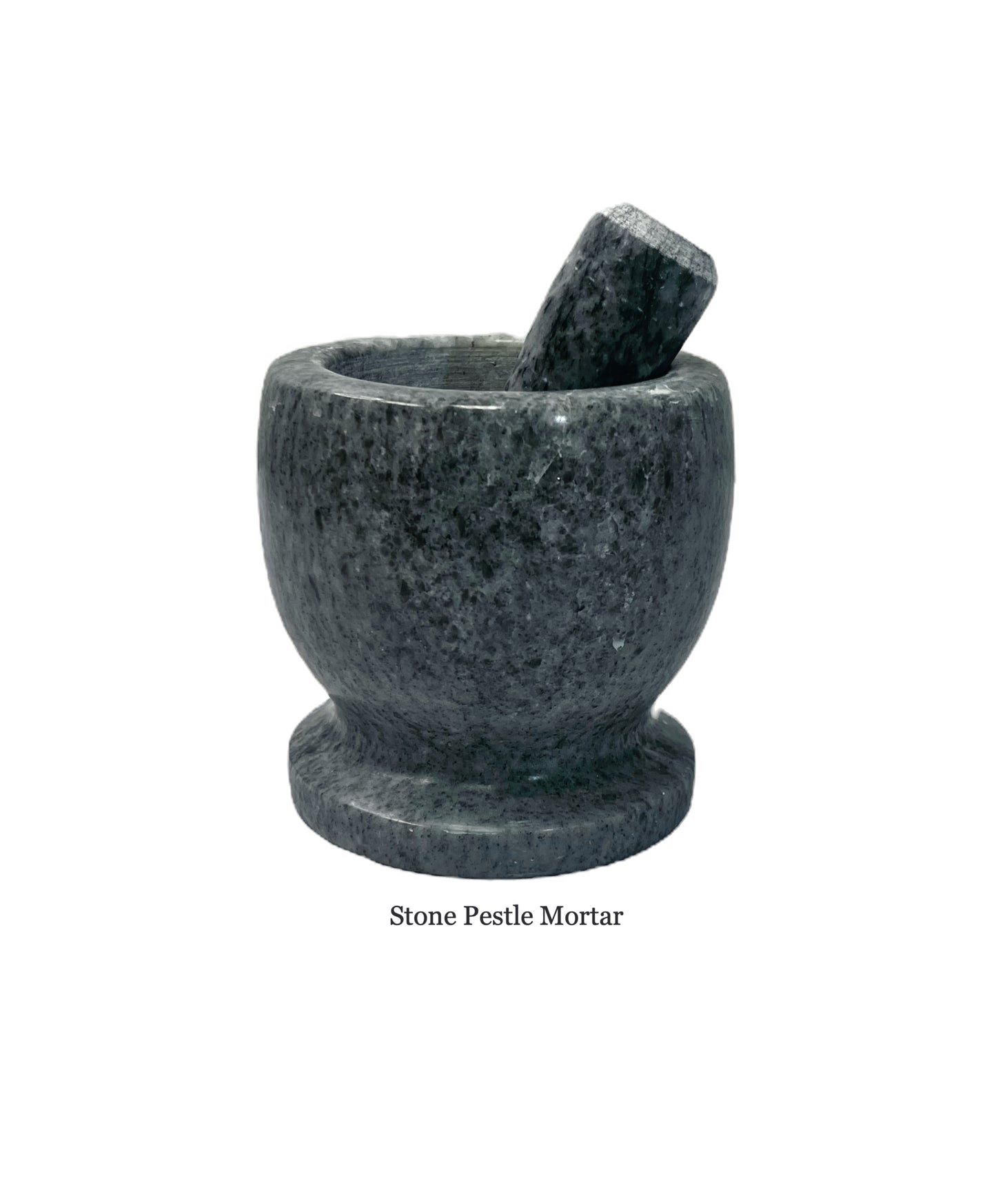 Stone Pestle mortar large H 5.5 inch, 5 inchwide (MOQ=ea)