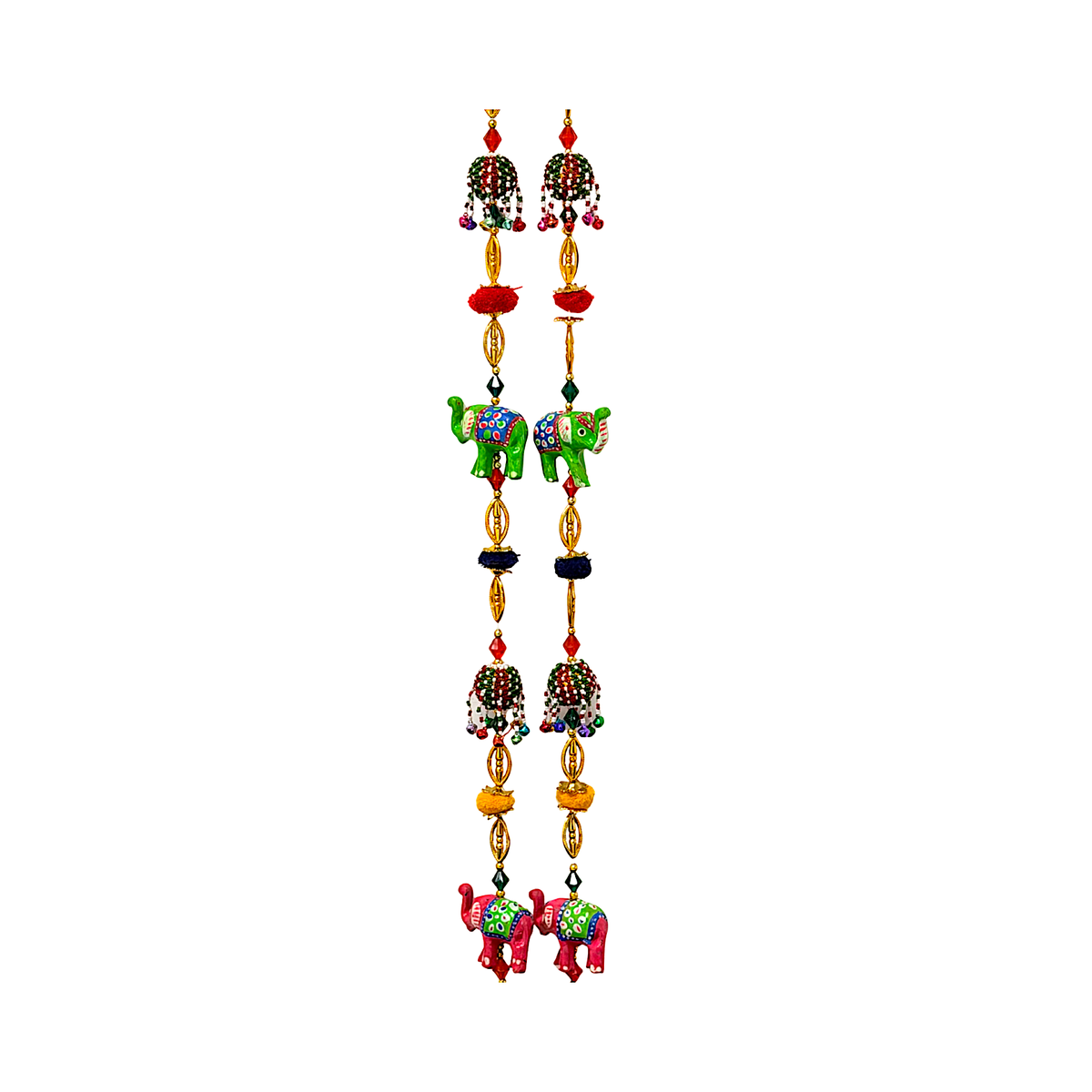Hanging #7 Pair of hanging  decorated elephants (MOQ=ea)