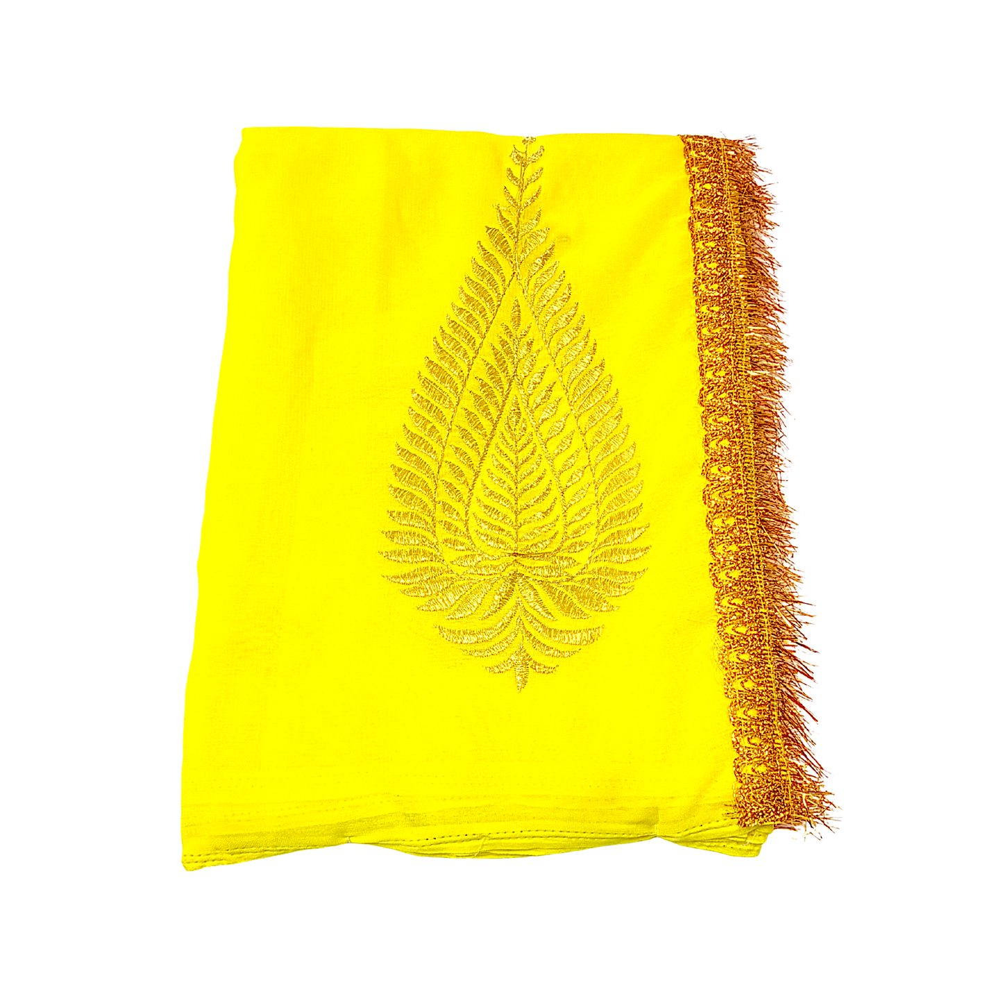 Sari for Puja Yellow Color (MOQ=dz)