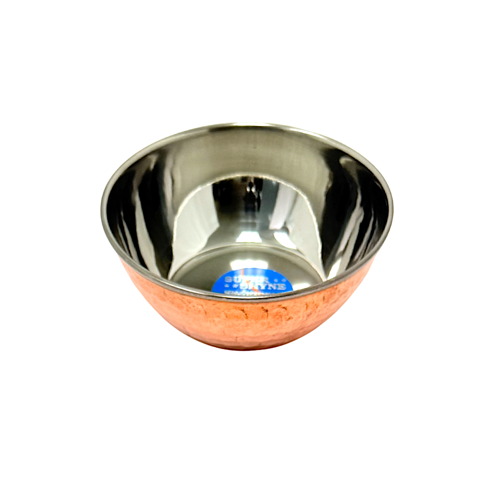 Copper/ steel  bowl 4.75" (MOQ=ea)