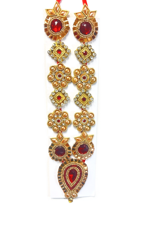 Garland for Devi/Devta with jewels, 10" (MOQ=dz)