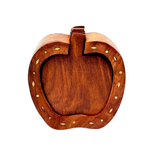 Wooden apple coaster set (set of six) (MOQ=ea)