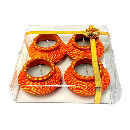 Diya 4 pack with wax x36pc