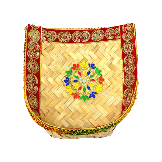 Soop medium with decor (used in baby showers) and other auspicious occasions (MOQ=ea)
