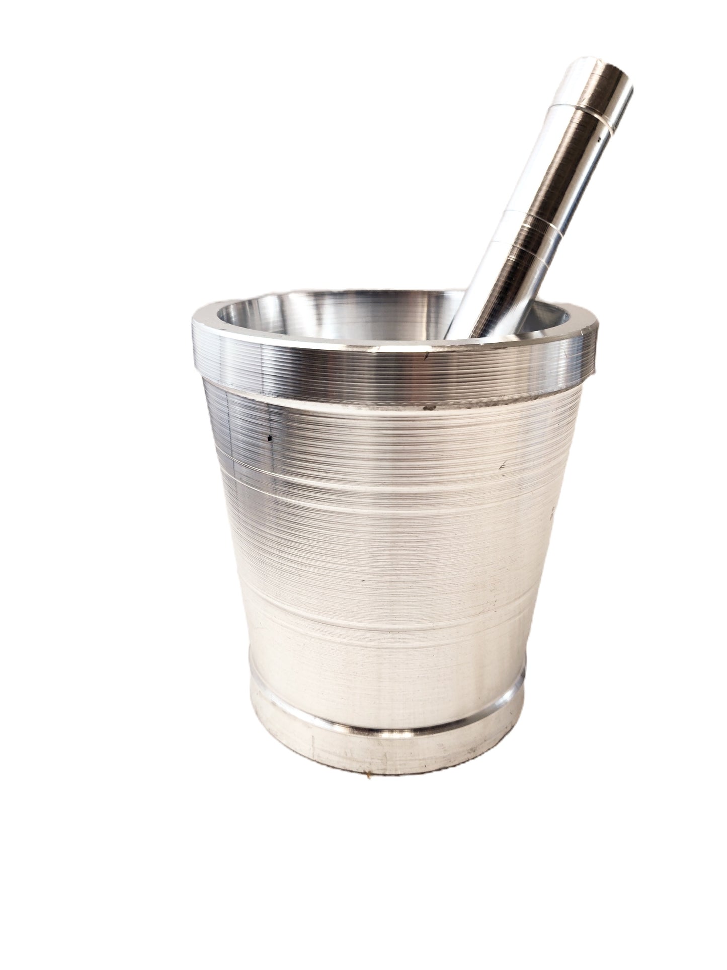 Aluminum pestle mortar (Hamam Dasta) 4.75" tall (#4) (MOQ=ea)