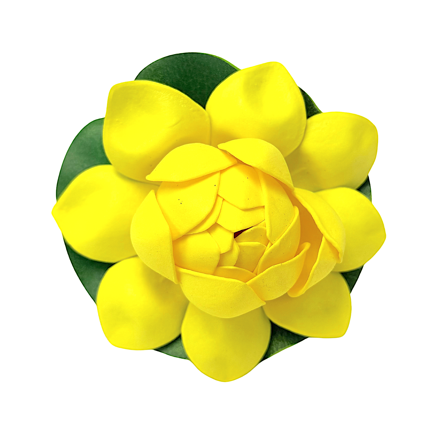 Lotus flower on lilly pad 4" red, pink orange, yellow, white purple (MOQ=6dz)