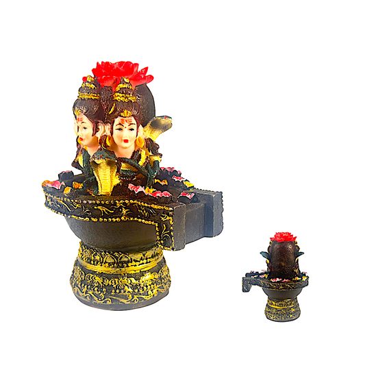 Shivling 5.5 inch w Lord Shiva Heads     8367 (MOQ=ea)