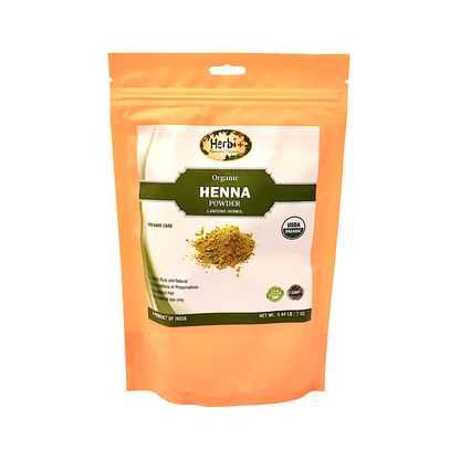 Organic Herbi Plus Henna Powder for Hair 200g 7oz (MOQ=dz)