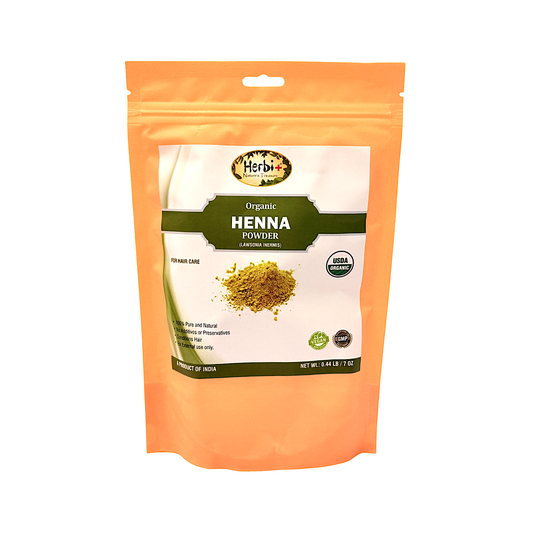 Organic Herbi Plus Henna Powder for Hair 200g 7oz (MOQ=dz)