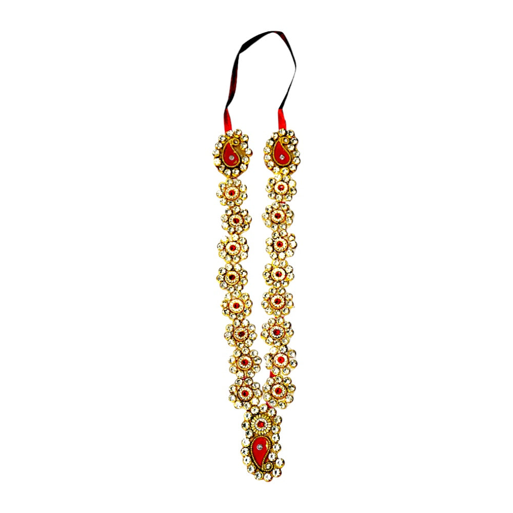 Garland for Devi/Devta with jewels, 12" (MOQ=dz)