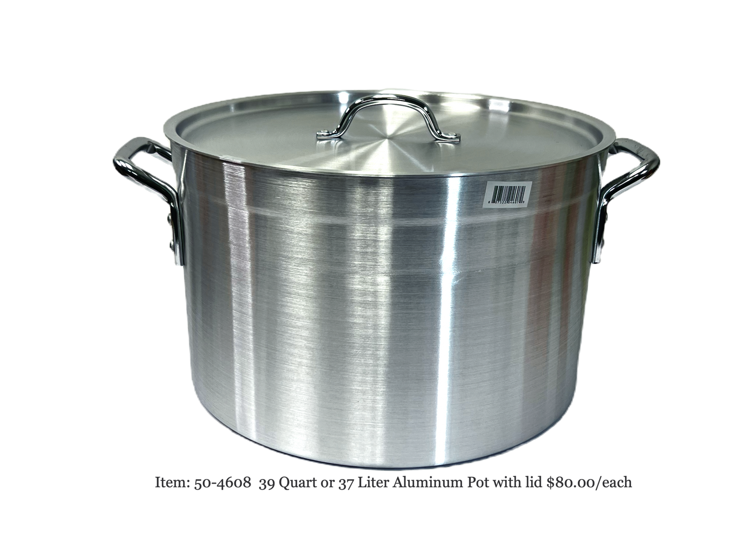 Aluminum  Pot with Lid  3mm thick (MOQ=ea)