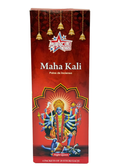 Maha Kali incense sticks (6 tubes of 20 sticks each) fragrance Night queen (MOQ=10pc)