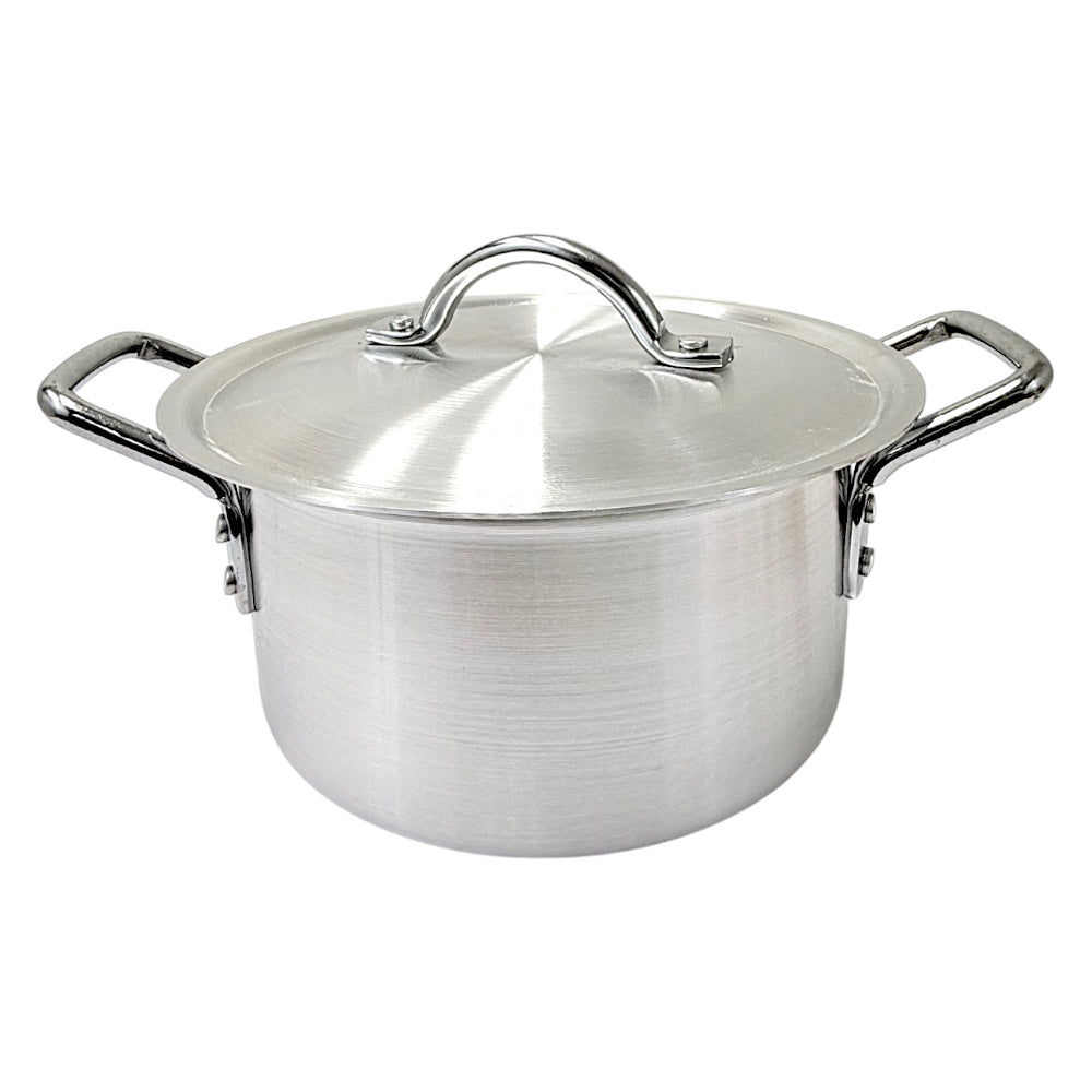 Aluminum pot wit lid4.0 QT 3.8L  3mm thick W: 8.75" H4"   (MOQ=ea)