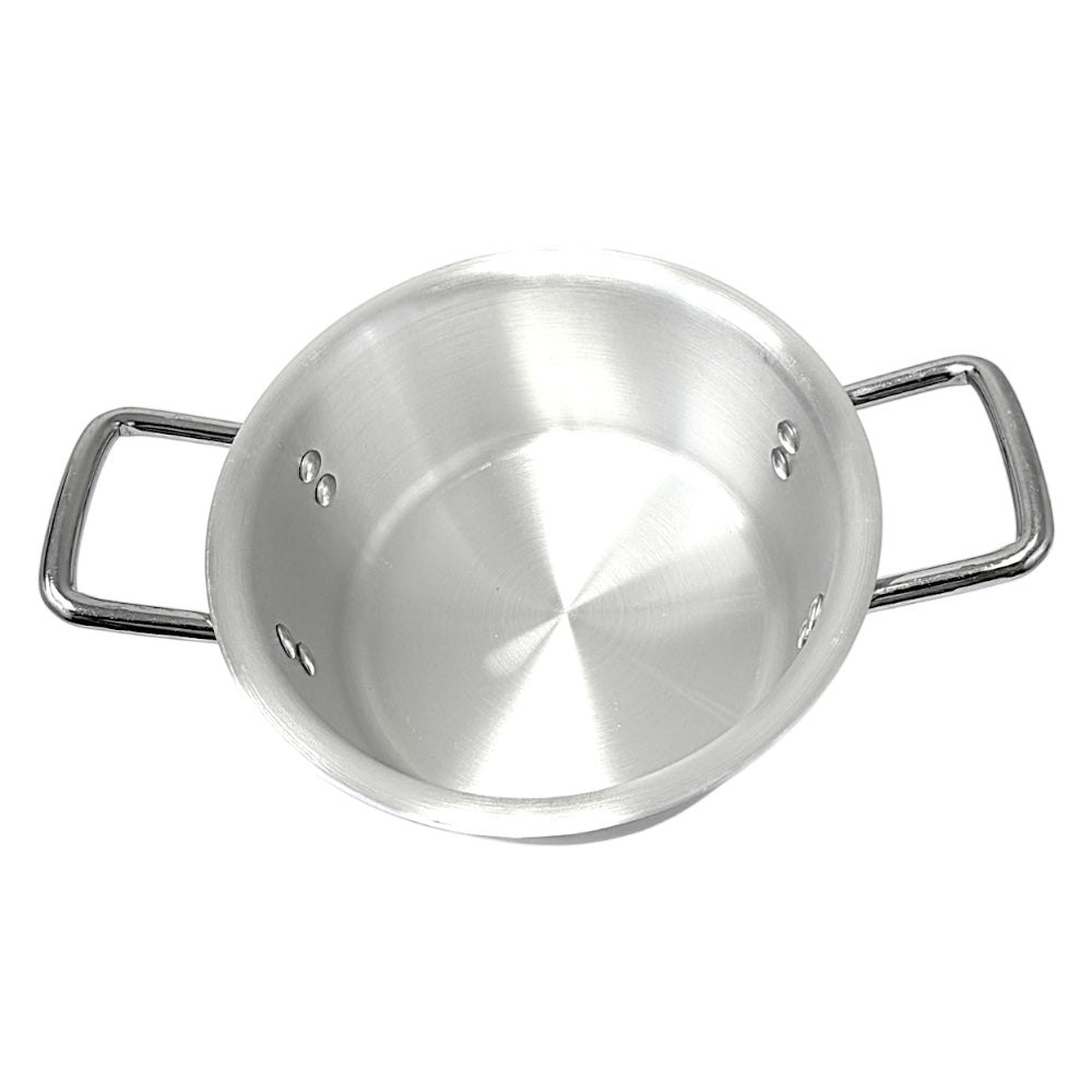 Aluminum pot wit lid4.0 QT 3.8L  3mm thick W: 8.75" H4"   (MOQ=ea)