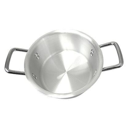 Aluminum pot wit lid4.0 QT 3.8L  3mm thick W: 8.75" H4"   (MOQ=ea)