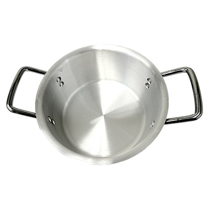 Aluminum pot with lid-7QT, 6.7L 3mm thick W: 10.5" H4.5"  (MOQ=ea)