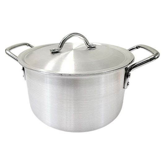 Aluminum pot with Lid - 8.6Qt, 8.1L 3mm W11.25" H:5"  (MOQ=ea)