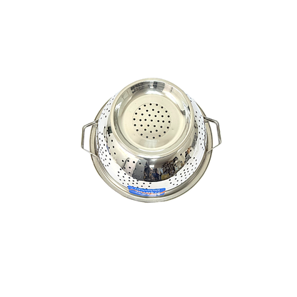 Colander steel with built in stand #4  12.5"  () (MOQ=10pc)