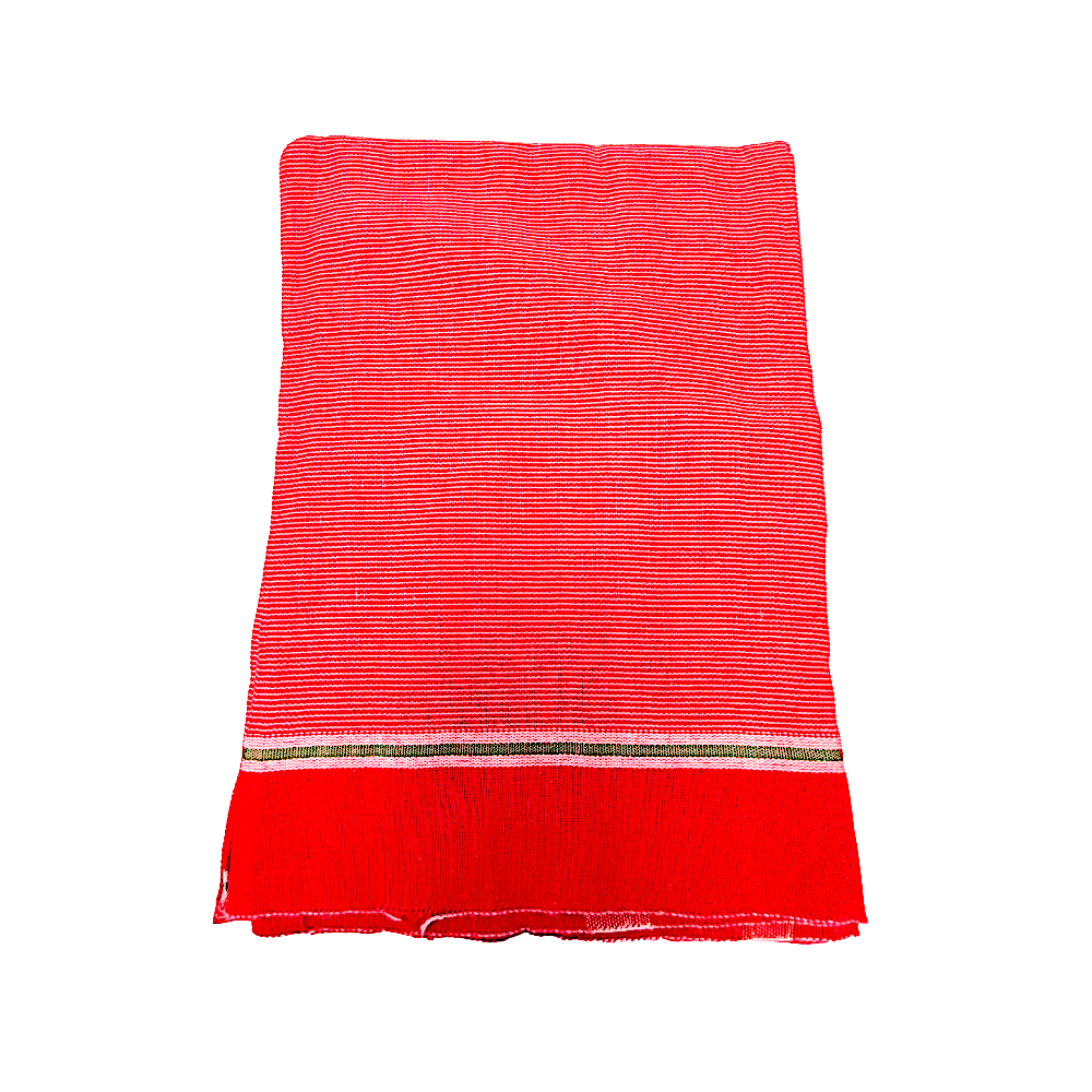 Red Gamcha Cotton 56x24  inches, Each