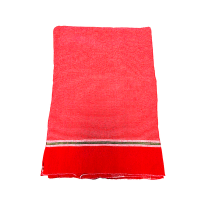 Red Gamcha Cotton 56x24  inches, Each