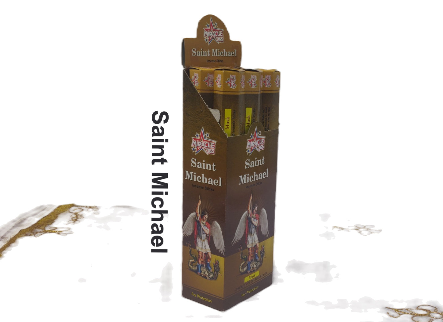Miracle 365 St Michael  (6 tubes of 20 incense sticks each) frag Musk (MOQ=10pc)