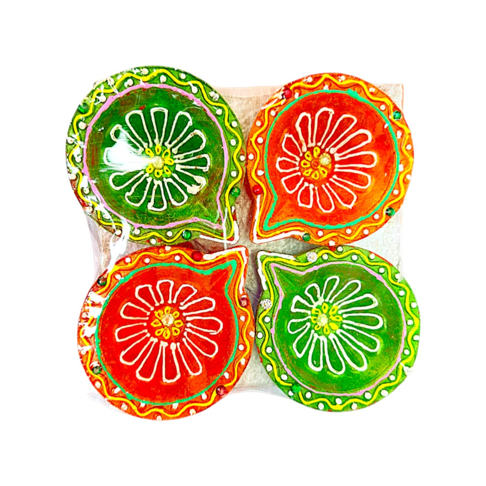 4 pack color diya (4 styles)  (MOQ=36pc)