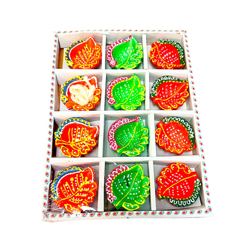 12 pack colorful diyas