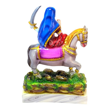 Mother Kateri on Horse, marble dust 7" (MOQ=ea)