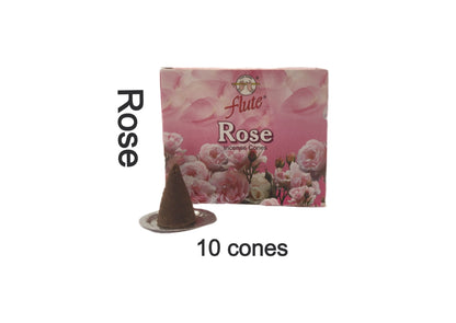 Flute brand incense cones Rose*12pc (MOQ=dz)