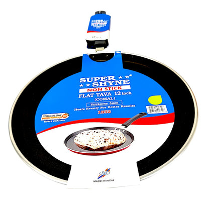 Flat Non-Stick Tawa griddle (comal) 12"  (UOM=ea)