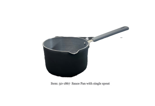 Sauce pan Hard anodized  w spout, 1. Qt (1lt) (MOQ=ea)
