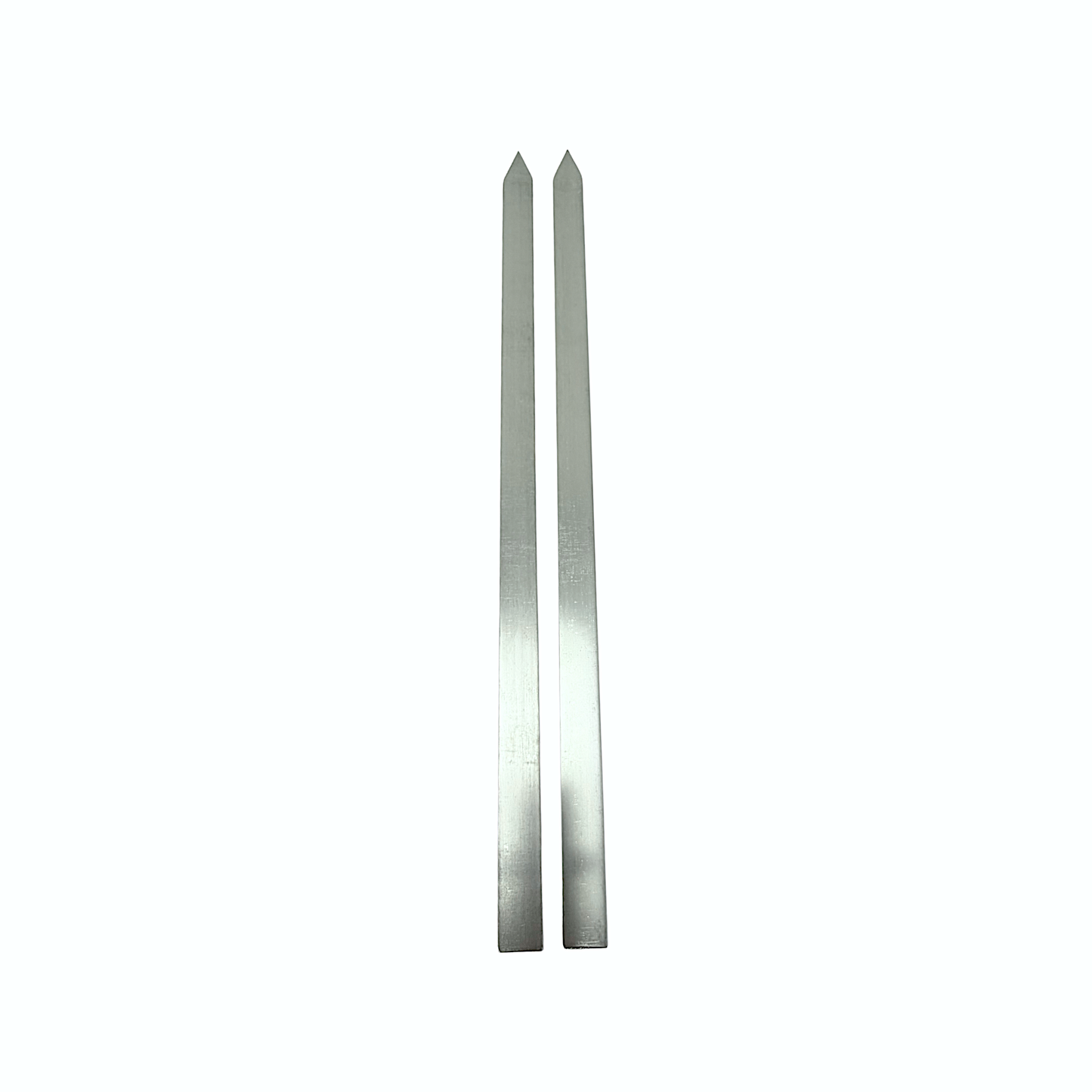 2 pc,  Flat (1 inch wide), Stainless Steel BBQ Skewers, 24 inches