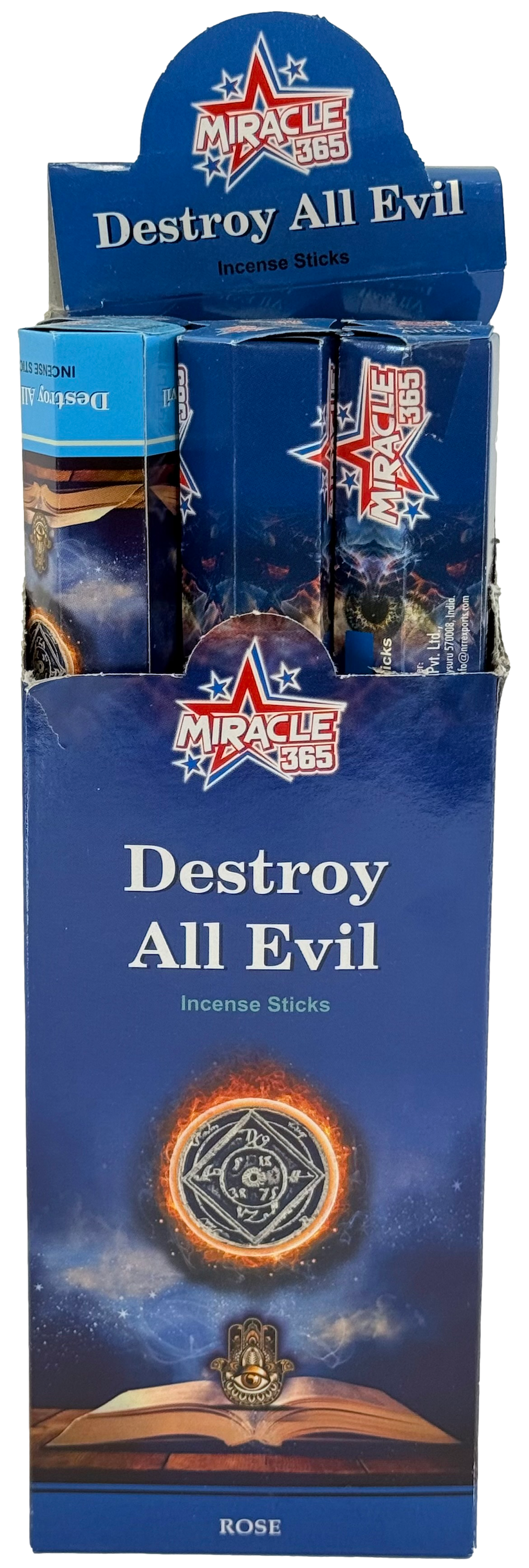 Miracle 365 Destroy All Evil (6 tubes of 20 incense sticks each) Rose (MOQ=10pc)