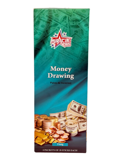 Money Drawing Incense (6 tubes of 20 sticks each) Fragrance: Ylang (MOQ=10pc)